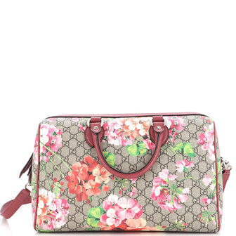 Gucci Convertible Boston Bag Blooms Print GG Coated Canvas Medium