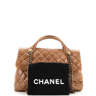 Chanel Castle Rock Flap Bag Quilted Glazed Calfskin Large