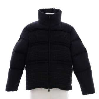 Moncler Women's Aucun Puffer Jacket Quilted Nylon and Tweed with Down