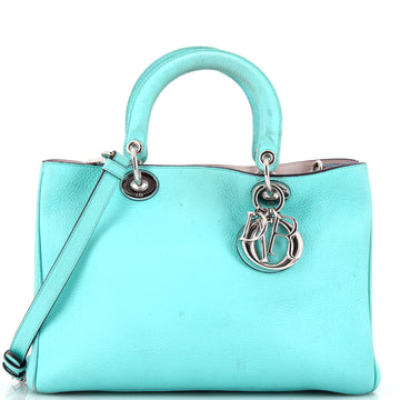 Christian Dior Diorissimo Tote Pebbled Leather Medium