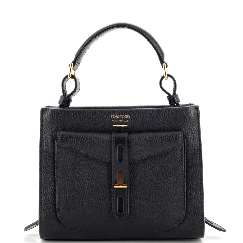 治*真様 TOM FORD Tom Ford T Twist Top Handle Bag Leather Mini Black 2278361