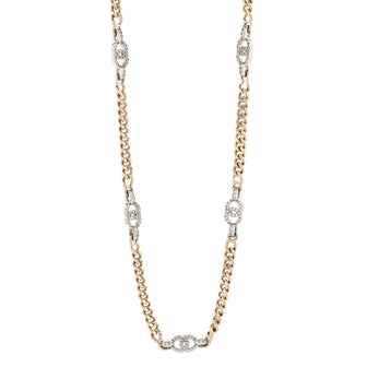 Chanel CC Station Chain Link Belt Ruthenium with Crystals