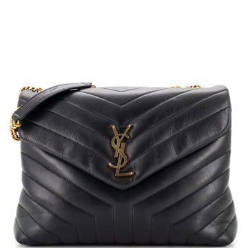 Saint Laurent Loulou Shoulder Bag Matelasse Chevron Leather Medium