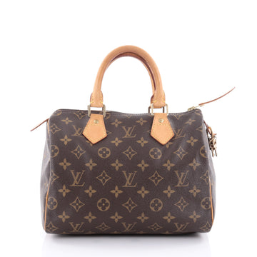 Louis Vuitton Speedy Handbag Monogram Canvas 25 Brown 2278401