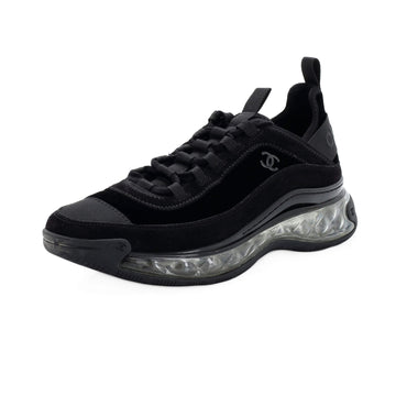 Chanel Women's CC Cap Toe Logo Sneakers Suede and Mixed Fibers