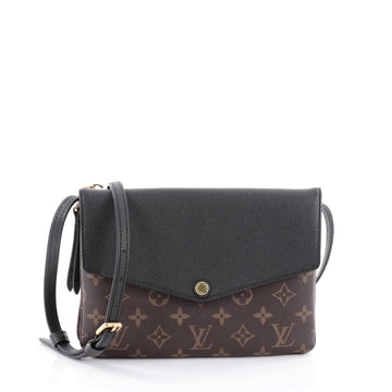 Louis Vuitton Twice Handbag Monogram Canvas Brown