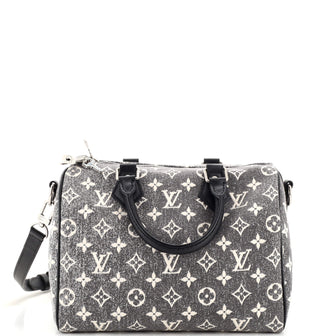 Louis Vuitton Monogram Jacquard Denim Speedy Bandouliere 25, Louis Vuitton  Handbags