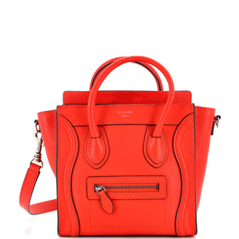 Celine Luggage Bag Grainy Leather Nano