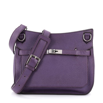 Hermes Jypsiere Handbag Clemence 28 Purple 2279401