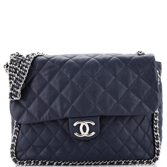 Chanel Chain Around Flap Bag Quilted Leather Maxi