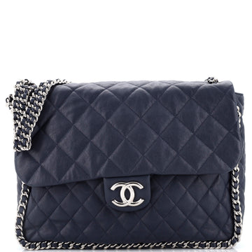 Chanel Chain Around Flap Bag Quilted Leather Maxi