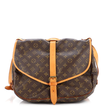 Louis Vuitton Saumur Handbag Monogram Canvas 35