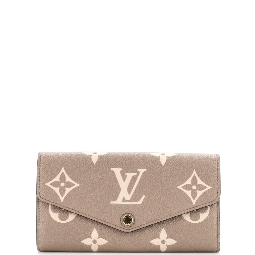 Victorine Wallet - Luxury Bicolour Monogram Empreinte Leather Grey