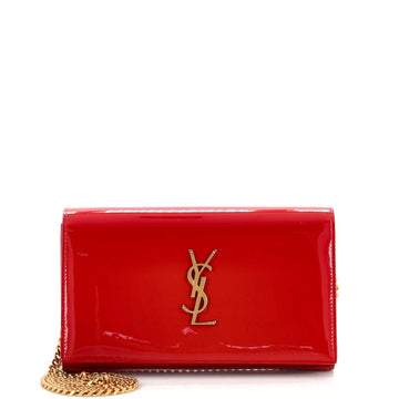 Saint Laurent Classic Monogram Wallet on Chain Patent