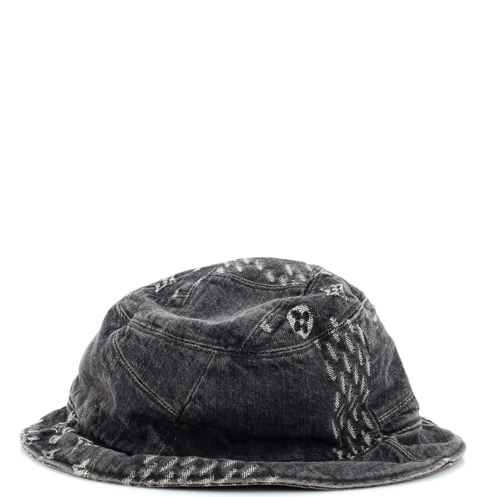 Louis Vuitton Black Monogram Denim Bucket Hat
