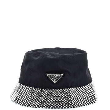 Prada Bucket Hat Crystal Embellished Re-Nylon