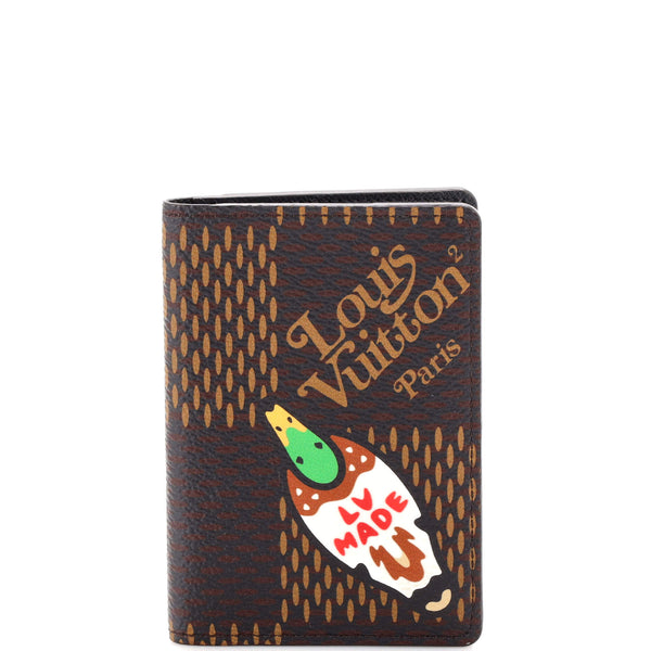 Louis Vuitton Nigo Pocket Organizer Limited Edition Printed Giant Damier  Brown 22798715