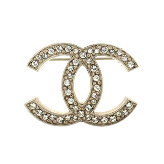 Chanel CC Brooch Metal with Crystals