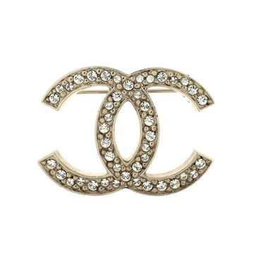 Chanel CC Brooch Metal with Crystals