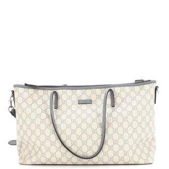 Gucci Convertible Zip Tote GG Coated Canvas Large