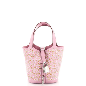 Hermes Picotin Lock Bag Lucky Daisy Printed Swift Micro