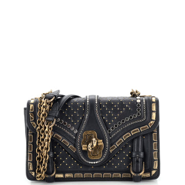 Bottega Veneta City Knot Flap Bag Studded Leather