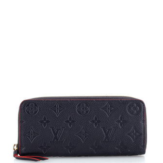 Louis Vuitton Clemence Wallet Monogram Empreinte Leather Black