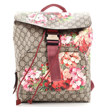 Gucci Buckle Backpack Blooms Print GG Coated Canvas Medium