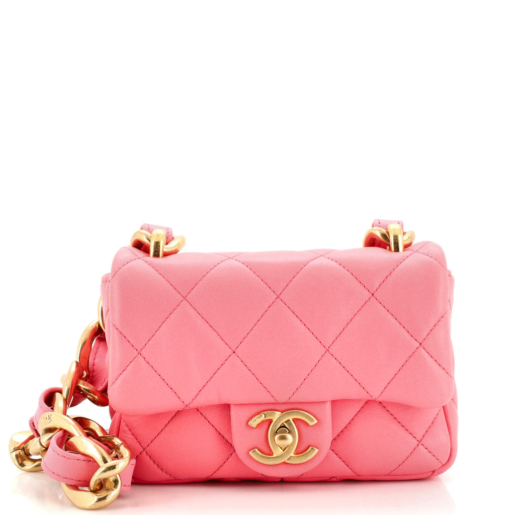 CHANEL Lambskin Quilted Mini Funky Town Flap Pink 1155689