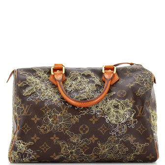 Louis Vuitton Speedy Handbag Limited Edition Monogram dentelle 30 Brown