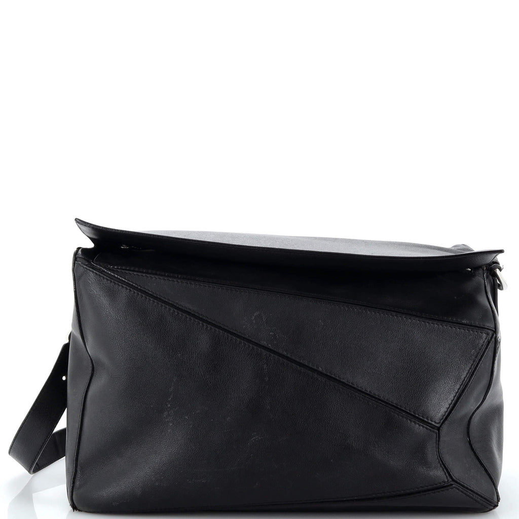 Loewe Women's Puzzle Large Leather Tote Bag - Black
