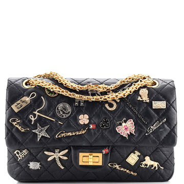 Chanel Lucky Charms Reissue 2.55 Flap Bag Quilted Aged Calfskin 225