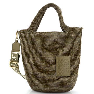 Loewe Slit Tote Straw Mini
