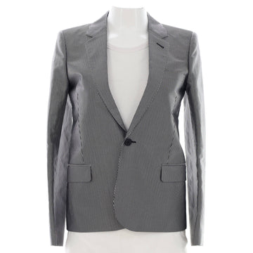 Saint Laurent Women's Single Breasted Blazer Polyester and Silk Blend