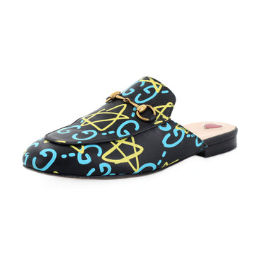 Gucci Women's Princetown Mules Printed Leather