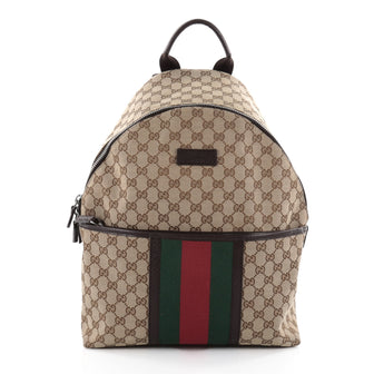 Gucci Web Backpack GG Canvas Medium Brown 2280801