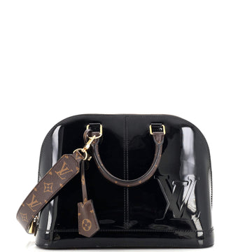 Louis Vuitton Alma Handbag Vernis with Monogram Canvas PM