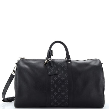 Louis Vuitton Keepall Bandouliere Bag Monogram Taigarama 50
