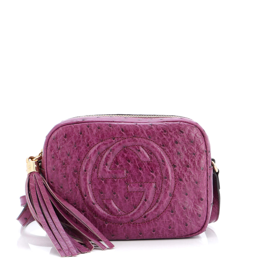 Gucci Soho Disco Crossbody Bag Ostrich Small 228133