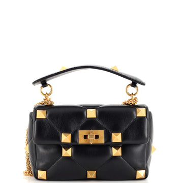 Valentino Garavani Roman Stud Flap Bag Quilted Leather Medium