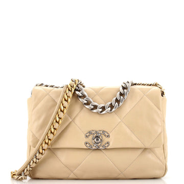 Chanel 19 Flap Bag Quilted Leather Large