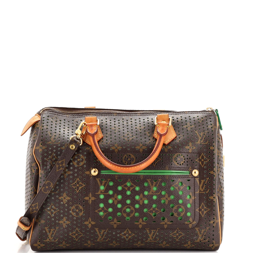 Louis Vuitton Limited Edition Monogram Perforated Speedy 30 Bag