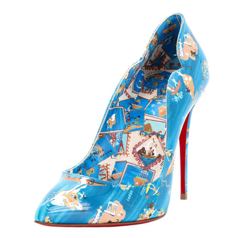 Christian Louboutin Women's Hot Chick Pumps Printed Patent 100