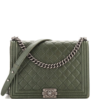 Chanel Boy Flap Bag Quilted Calfskin Large
