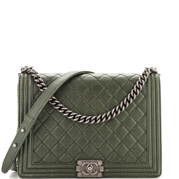 Chanel Boy Flap Bag Quilted Calfskin Large