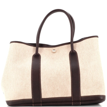 Hermes Garden Party Tote Toile and Leather 36