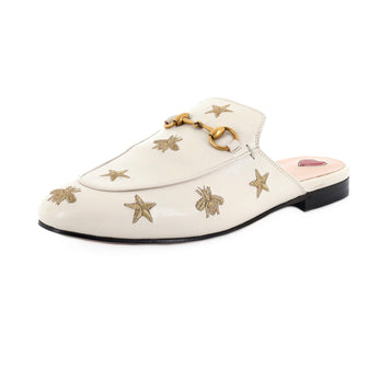 Gucci Women's Princetown Mules Embroidered Leather