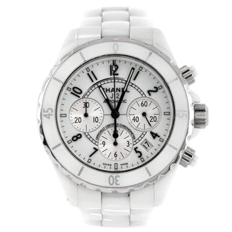 Chanel J12 Chronograph Automatic Watch Ceramic and Stainless Steel 41