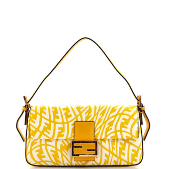Fendi Baguette 1997 Bag Vertigo Zucca Coated Canvas