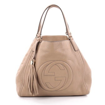 Gucci Soho Shoulder Bag Leather Medium Brown 2283001